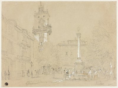 Plads i Aix-en-Provence af Samuel Prout