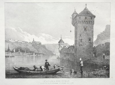 St. Goar og Rheinfels, 1824. af Samuel Prout