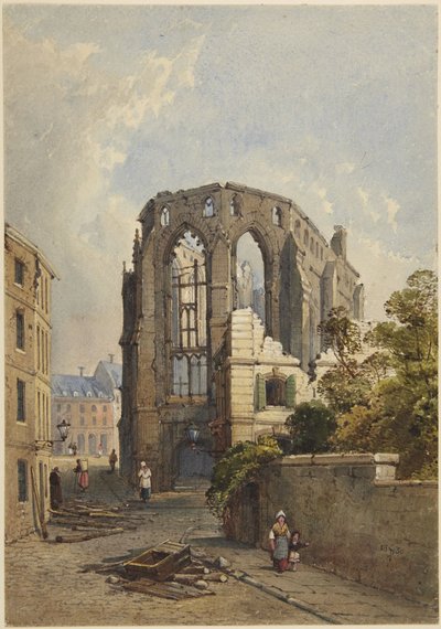 Strasbourgs bibliotek efter krigen af Samuel Prout