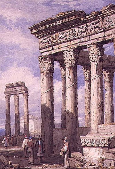 The Forum, Rom (akvarel, gouache på papir) af Samuel Prout