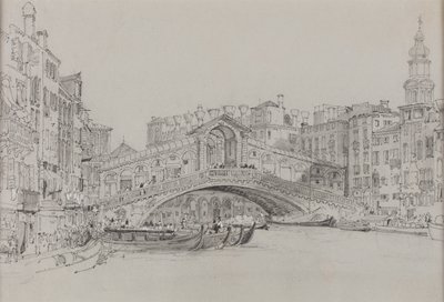 Rialto, Venedig, ukendt dato (akvarel på papir) af Samuel Prout