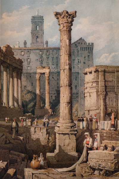 Udsigt i Forum, Rom, c1823 af Samuel Prout