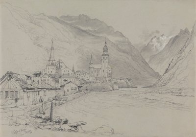Visp eller Viege, nær Brig af Samuel Prout