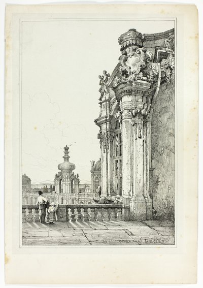 Zwinger Palace, Dresden af Samuel Prout