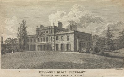 Cullands Grove Southgate, The Seat of William Curtis, Esquire; side 83 (bind 1) af Samuel Rawle
