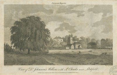 Lichfield - "Dr. Johnsons" Willow Tree: gravering, nd [c 1804] af Samuel Rawle