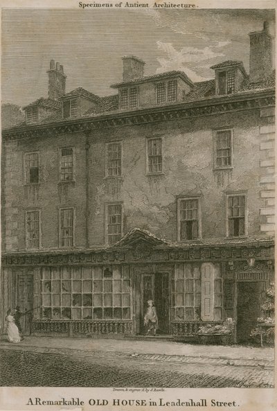 Bopæl i Leadenhall Street, London, af Nicholas Bentley, også kendt som Dirty Dick af Samuel Rawle