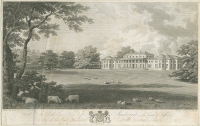 Shugborough Hall: gravering, nd [c 1802] af Samuel Rawle