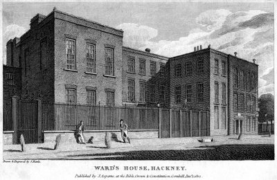 Wards House, Hackney, London, 1805. af Samuel Rawle