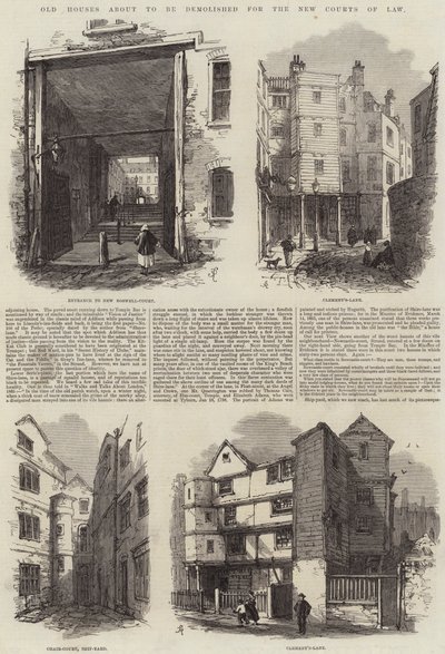 Gamle huse ved at blive revet ned for de nye domstole af Samuel Read