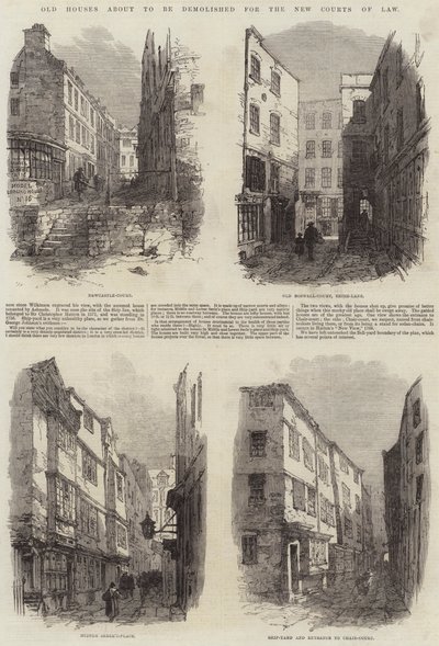 Gamle huse ved at blive revet ned for de nye domstole af Samuel Read
