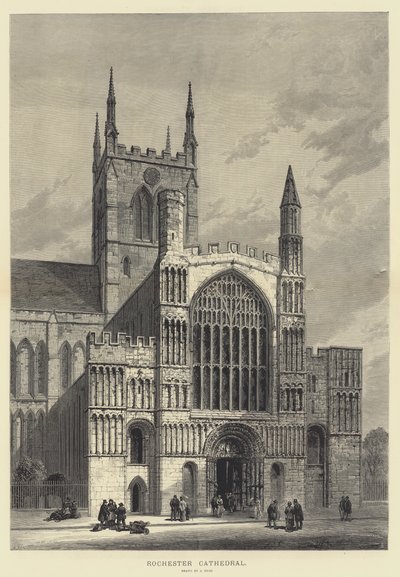 Rochester Cathedral (gravering) af Samuel Read