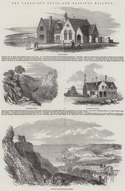 Tunbridge Wells og Hastings Railway af Samuel Read