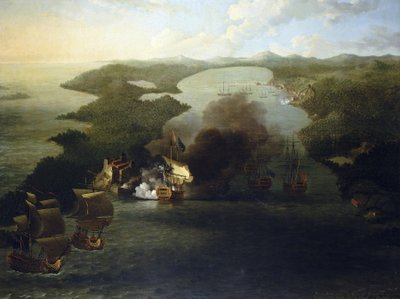 Spaniens kolonikrige: indtagelse af Porto Bello (eller Puerto Bello) (Argentina), 21. november af Samuel Scott