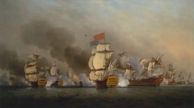 Viceadmiral Sir George Ansons sejr ud for Kap Finisterre af Samuel Scott