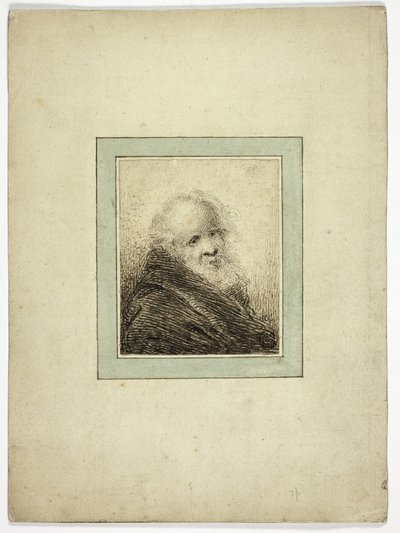 Buste af gammel mand af Samuel Shelley