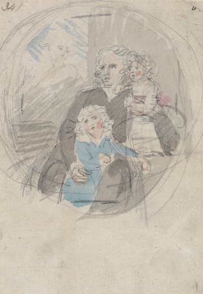 Studie for en portrætgruppe af Samuel Shelley