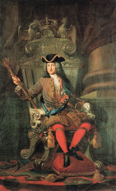 Tysk: Kong Frederik I af Preussen på sølvtronen. af Samuel Theodor Gericke