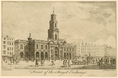 Forsiden af Royal Exchange, London af Samuel Wale