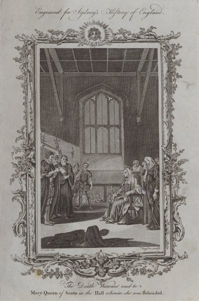 Dødskendelsen blev læst op for Mary Queen of Scots i hallen, hvor hun blev halshugget af Samuel Wale