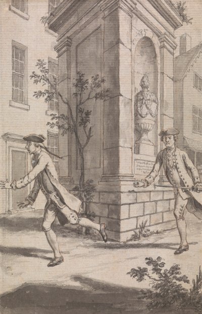 The Pursuit (sandsynligvis et design til Tyburn Chronicle) af Samuel Wale
