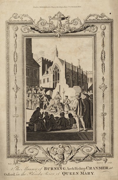 Måden at afbrænde ærkebiskop Cranmer i Oxford af Samuel Wale