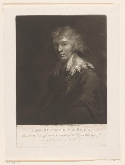 Portræt af Carl Frederik von Breda af Samuel William Reynolds (I)