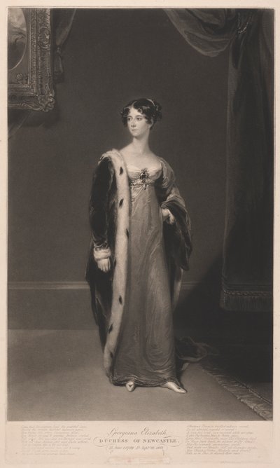 Georgiana Elizabeth hertuginde af Newcastle af Samuel William Reynolds