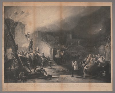 Forsynsmæssig udfrielse af John Wesley, når et barn fra ild af Samuel William Reynolds