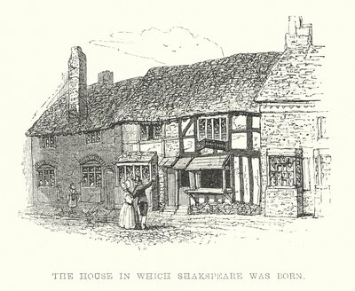Huset, hvor Shakspeare blev født (kobberstik) af Samuel Williams
