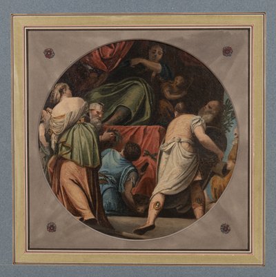Loftsrundel (olie på papir) af Samuel Woodforde