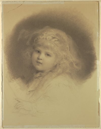 Portræt af en ung pige af Samuel Worcester Rowse