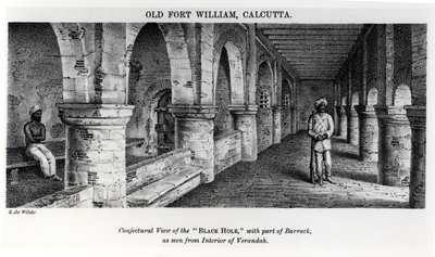Old Fort William, Calcutta, med en formodet udsigt over 