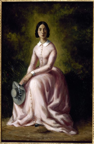 Portræt af sangerinden og komponisten Pauline Viardot 1821-1910. af Sand