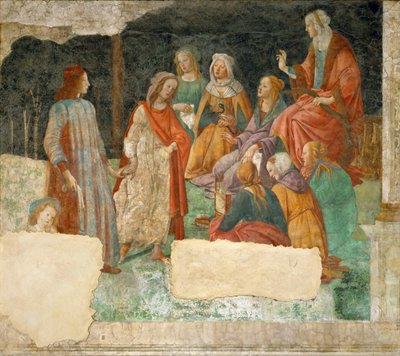 En ung mand bliver introduceret til de syv liberale kunster af Sandro Botticelli