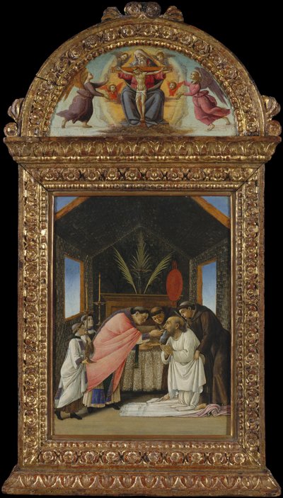 The Last Communion of Saint Hieronymus, ca. 1490 (tempera og guld på træ) af Sandro Botticelli