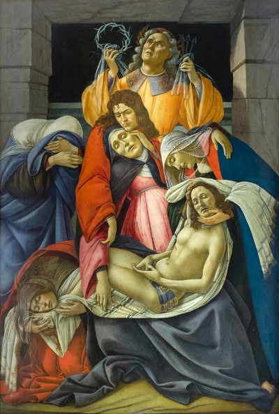 Den døde Kristus sørgede af Sandro Botticelli