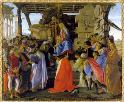 "Adoration of Magi"-repræsentation af medlemmet af Medici-familien af Sandro Botticelli
