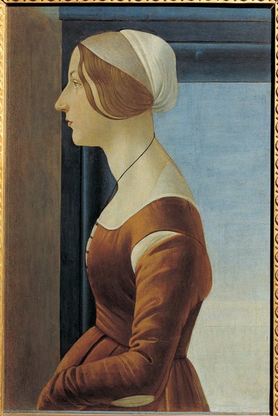 Portræt af ung kvinde (Simonetta Vespucci eller Clarice (Clarisse) Orsini), ca. 1475 (maleri) af Sandro (1444/5-1510) Botticelli