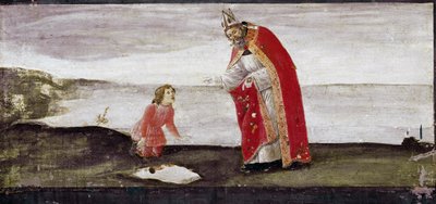 Vision of St Augustine, detalje af St Barnaba altertavle (tempera på træ af Sandro Botticelli