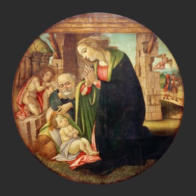 Tilbedelse af barnet med drengen John af Sandro Botticelli