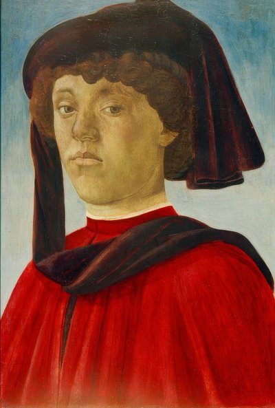 Portræt af en ung af Sandro Botticelli