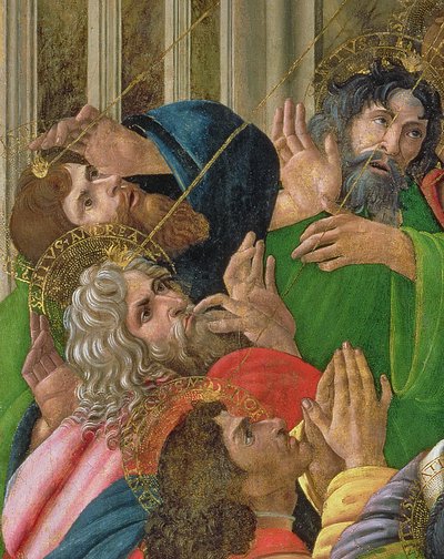 Detalje af Helligåndens nedstigning, 1495-1505 af Sandro Botticelli