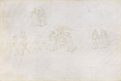 Illustration til den guddommelige komedie af Dante Alighieri Purgatorio 17, 1480-1490 af Sandro Botticelli