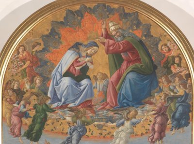 Marias kroning med fire helgener af Sandro Botticelli