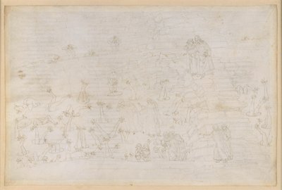 La Divina Commedia, Inferno XIX. Vergil og Dante i helvedets ottende kreds (Malebolge), 3. bolgia: Korrupte kirkelige embedsmænd, straffen for simonisterne af Sandro Botticelli
