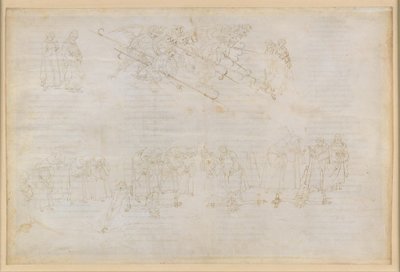 La Divina Commedia, Inferno XXIII. Vergil og Dante i helvedets ottende kreds (Malebolge), 6. bolgia: Straffen for hyklerne af Sandro Botticelli