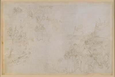 La Divina Commedia, Inferno XXI. Vergil og Dante i helvedets ottende kreds (Malebolge), 5. bolgia: Straffen for korrupte embedsmænd; Ledsagelsen af djævlene af Sandro Botticelli