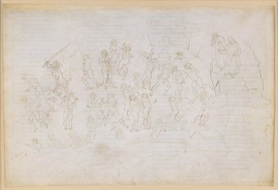 La Divina Commedia, Inferno XXVIII. Vergil og Dante i helvedets ottende kreds (Malebolge), 9. bolgia: Straffen for kættere og splittelsesmagere; mødet med Muhammed og Bertran de Born af Sandro Botticelli