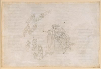 La Divina Commedia, Paradiso IV. Den første planetsfære (månehimlen): Beatrice forklarer Dante, hvor de salige egentlig befinder sig af Sandro Botticelli